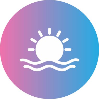 Güneş simgesinin vektör illüstrasyonu