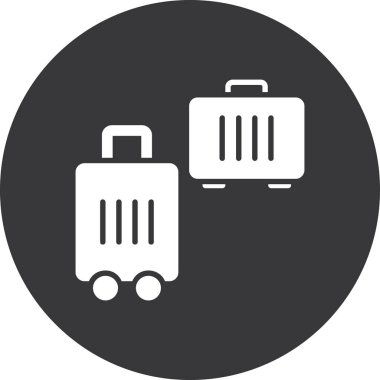 bagaj vektör çizgisi simgesi