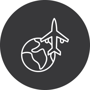 vektör uçak seyahat simgesi