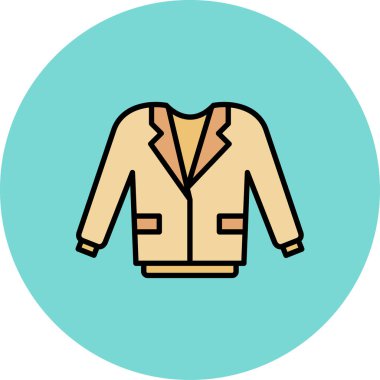 Ceket. Web simgesi basit illüstrasyon