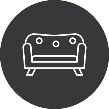 Koltuk, kanepe, koltuk ikonu, görüntü. vektör mobilya ve mobilya için de kullanılabilir. Web uygulamalarında kullanmak için uygun, yazdırma ortamı