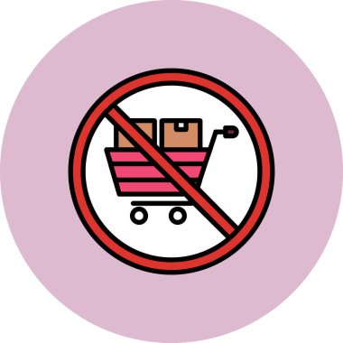 Alışveriş arabası. Basit resimleme