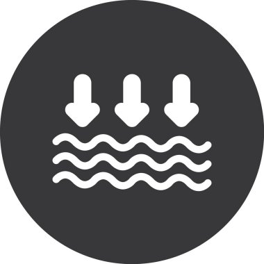 su damlası yuvarlanmış vektör simgesi