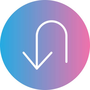 aşağı ok simgesi soyut arkaplanda izole