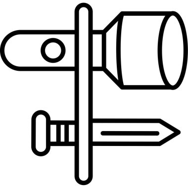 Tornavida simgesi. Beyaz arkaplanda izole edilmiş web tasarımı için özet tornavida vektör simgesi