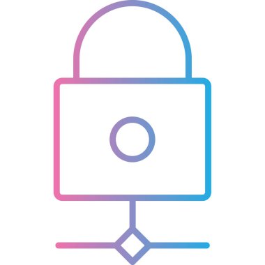 Kilit. Web simgesi basit illüstrasyon