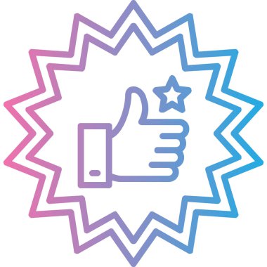 Başparmaklar yukarı. Basit tasarım