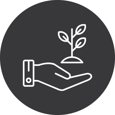 Bitki simgesinin vektör illüstrasyonu