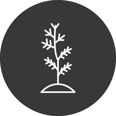 Modern ağaç simgesinin vektör illüstrasyonu