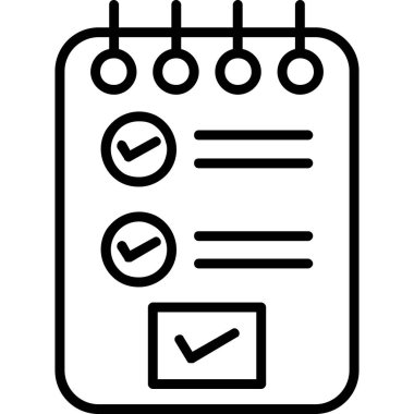 Kontrol listesi simgesi vektör illüstrasyonu