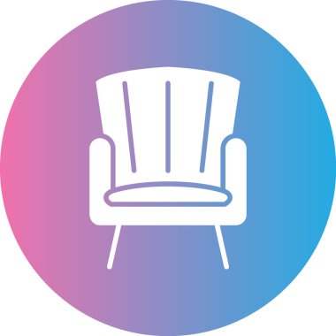 Sandalye. Web simgesi basit illüstrasyon