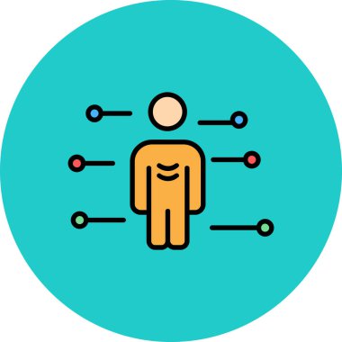 İnsan simgesinin vektör illüstrasyonu