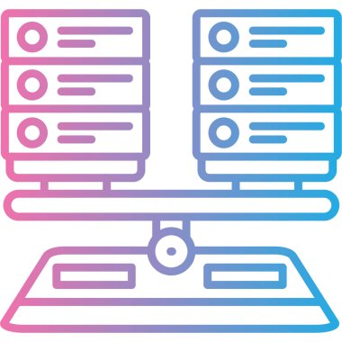 veritabanı. Web simgesi basit illüstrasyon