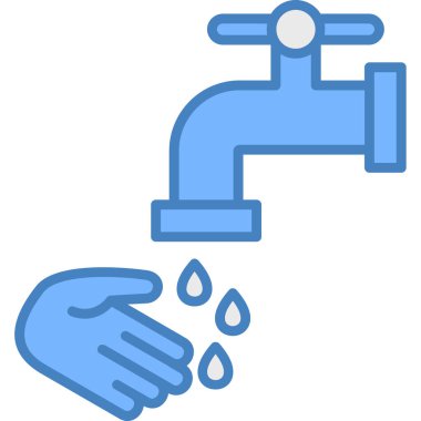 Musluk ikonu. özet çizimi