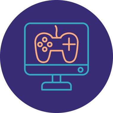 Oyun simgesinin vektör illüstrasyonu