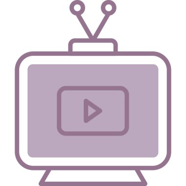 TV vektör simgesi, modern biçim