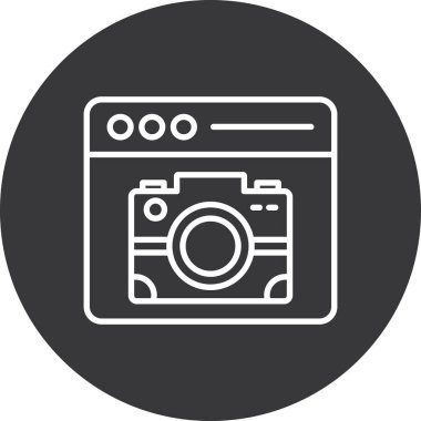 fotoğraf makinesi simgesi, vektör illüstrasyonu