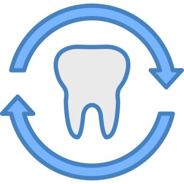 Diş. Web simgesi basit illüstrasyon