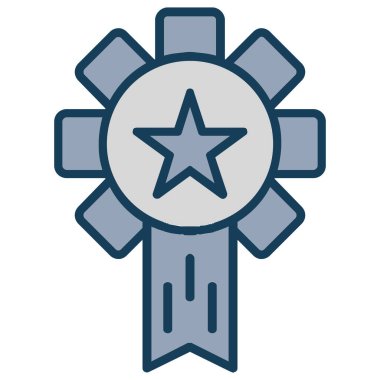 Madalya. Web simgesi basit illüstrasyon