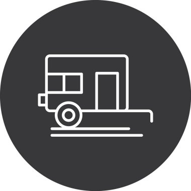 Kamyon simgesinin vektör illüstrasyonu