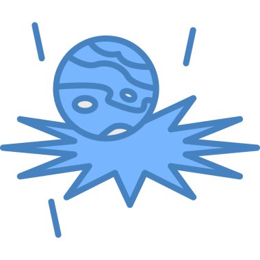 Gezegen ikonu vektör illüstrasyonu