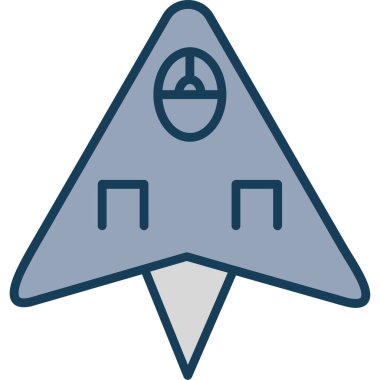 Uçak simgesinin vektör illüstrasyonu