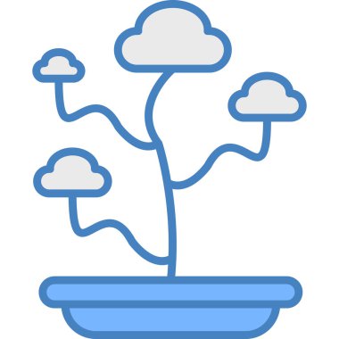 Bulut hesaplama. Basit ağ simgesi