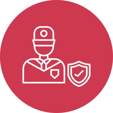 Güvenlik görevlisi kutsal kişilerin resmi, vektör çizim