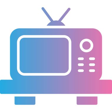 TV simgesi vektör illüstrasyonu