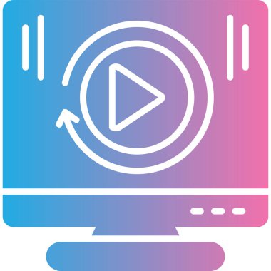 Oynayın. Web simgesi basit illüstrasyon