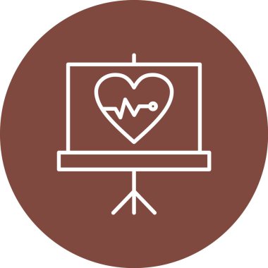 Kalp ikonu vektör illüstrasyonu