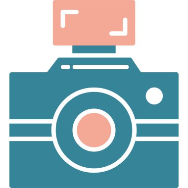 Kamera. Web simgesi basit illüstrasyon