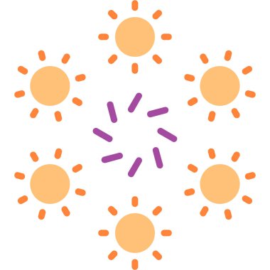 Güneş. Web simgesi basit tasarım