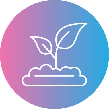 Bir bitki simgesinin vektör illüstrasyonu