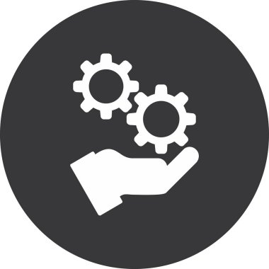 Vites düz yuvarlak vektör simgesi