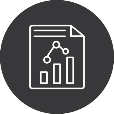 Veri analizi vektör satırı simgesi,