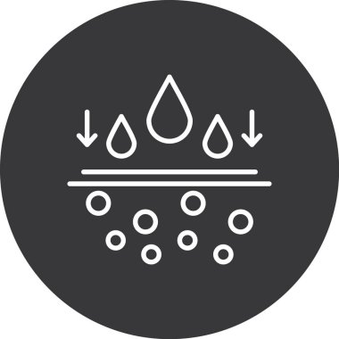 su damlası ağ simgesi basit illüstrasyon