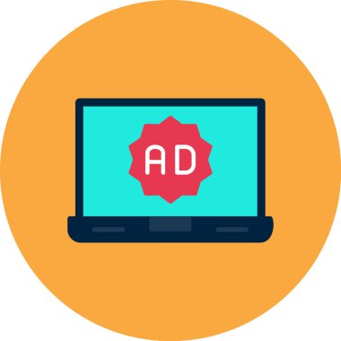 Düz stil reklam ikonu