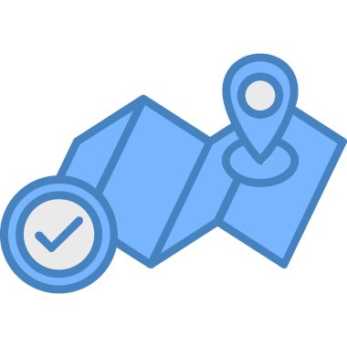 Harita gezinme konumu simgesi düz biçimli