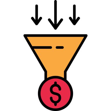 Para hunisi simge rengi dış hat vektörü