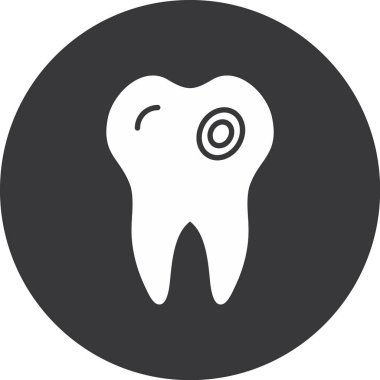 Diş. Web simgesi basit illüstrasyon