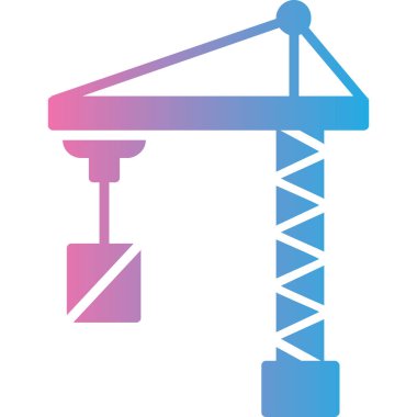 Vinç. Web simgesi basit illüstrasyon