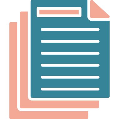 Belge. Web simgesi basit illüstrasyon