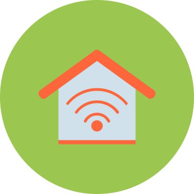 Kablosuz. Web simgesi basit illüstrasyon