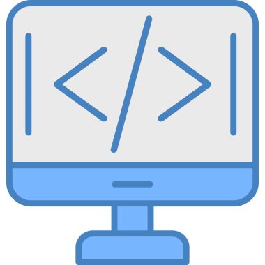 Web simgesi, monitörün vektör illüstrasyonu