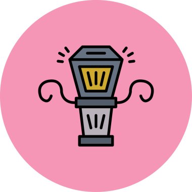 Bir ampulün vektör illüstrasyonu