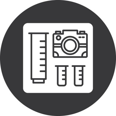 Fotoğraf Kamerası Simgesi. Vektör İllüstrasyonu