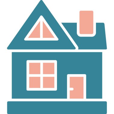 Bina. Web simgesi basit illüstrasyon