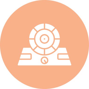 Dairesel testere simgesinin vektör illüstrasyonu