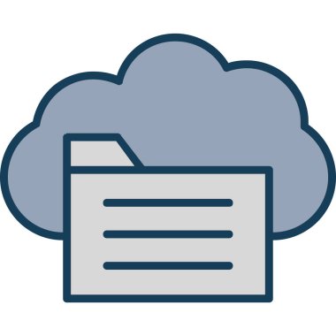 Bulut bilgi işlem renkli vektör simgesi